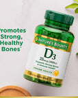 Nature's Bounty Vitamin D3 1000 IU Softgels, Immune Support, Promotes Healthy Bones, 350 Ct