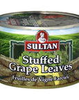 Sultan vegetarian Stuffed Grape Leaves Precooked Premium Dolma Dolmades Perfect for Mezze platter Serve hot or Cold Appetizer or Entree 14 oz