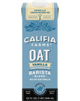 Califia Farms  Vanilla Oat Barista Blend Oat Milk 32 Oz Dairy Free Vegan Plant Based Gluten Free Non GMO Milk Frother Coffee Creamer