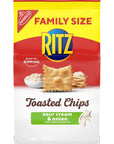 Ritz Toasted Chips Sour Cream and Onion, Family Size, 11.4 Oz