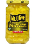 Mt Olive Mild Banana Pepper Rings  12 Oz Jar Pack of 3