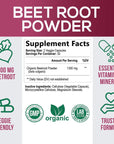 Beet Root Powder Capsules - Supports Athletic Performance, Digestive Health, Immune System - Nature's Beet Root Extract Supplement 1300mg per Serving - Vegan, Gluten Free, Non-GMO - 60 Capsules