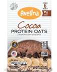 Avelina Natural Flavor Protein Oats  GlutenFree Rolled Oats with Nutrients Fibers and Proteins  Kosher NonGmo and Gluten free  Cocoa 1Pack x 1056 oz