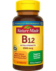 Nature Made Extra Strength Vitamin B12 2500 mcg, Dietary Supplement for Energy Metabolism Support, 60 Tablets, 60 Day Supply