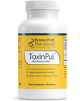 Researched Nutritionals ToxinPul Binder & Detox Cleanse Support - Humic Acid, Fulvic Acid, Cilantro, Dandelion Root & Chlorella to Help Supports Healthy Toxin Removal (90 Capsules)