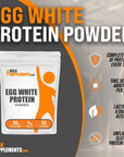 BULKSUPPLEMENTS.COM Egg White Protein Powder - Albumin Powder, Egg White Powder - Lactose Free & Dairy Free Protein Powder - Unflavored & Gluten Free, 30g per Serving, 1kg (2.2 lbs)