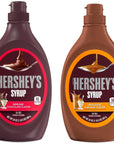 Bumpazie HERSHEYS 24 oz Chocolate Syrup with HERSHEYS 22 oz Caramel Syrup Bundle Pack