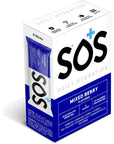 SOS Hydration Electrolyte Powder Drink Mix Packets  Daily Hydration  Energy  Added Essential Vitamins  Low Sugar  8 Servings Mixed Berry