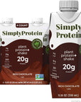 Simply Protein Chocolate Shake 4 Pack High Protein Shakes Ready To Drink Vegan Protein Shake Dairy Free