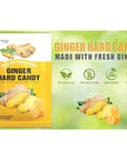 Jaaein Ginger Hard Candy Made with Fresh Ginger Extra Strength Flavor AntiNausea and Digestion Aid Individual Wrapped Product of Korea_300 grams_1058oz