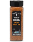 Watkins 1868 Organic Grilling Sweet and Savory Rub Seasoning, Bulk 10 oz (Pack of 1)