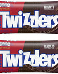 Twizzlers Twists  Chocolate Flavored Chewy Candy  12 ounce bags  Pack of 2  Low Fat Snacks  Delicious for anyone and anywhere