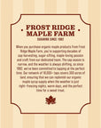 Frost Ridge Maple Farm Organic Maple Cream Grade A One Pound 16 oz