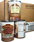 Keystone All Natural Ground Beef 14 Ounce Long Term Emergency Survival Food Canned Meat  Fully Cooked Ready to Eat  Gluten Free Family Pack of 24