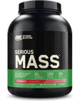 Optimum Nutrition Serious Mass, Weight Gainer Protein Powder with Immune Support, Strawberry, 6 Pound (Packaging May Vary)