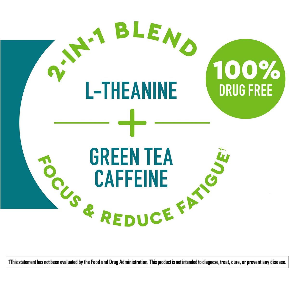 Nature Made Wellblends Clear &amp; Focus, L-theanine, Green Tea Caffeine, 5 B vitamins, Fast-Acting Formula, 30 Chewable Tablets, Peppermint flavor