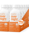 Oats Overnight Peanut Butter Crunch Bottled Shake  Gluten Free NonGMO Vegan Friendly Breakfast Meal Replacement Shake with Powdered Oat milk 15g of Protein 10 Pack