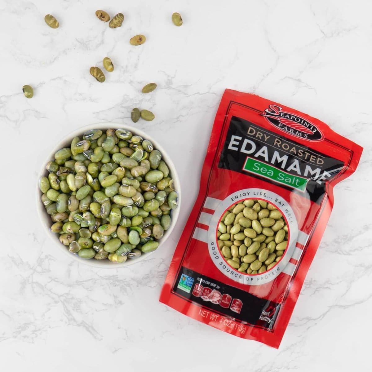 Dry Roasted Edamame Variety Pack Wasabi  Sea Salt 4pk 2 each flavor