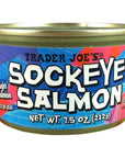 Wild Caught Sockeye Salmon Pack of 3 75 oz Can  Trader Joes