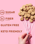 HighKey Low Carb Snickerdoodle Cookie  Keto Snacks Diabetic Desserts Diet Friendly Food Gluten Free Zero Carbs Treat Cinnamon Sweets Healthy Snack Foods Almond Flour Sugar Free Cookies 3Pack