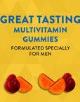 Alive! Men's Gummy Vitamin, Complete Multi-Vitamin Supplement with Orchard Fruits/Garden Veggies Blend of Powder/Juice/Extract, 60 Gummies.