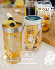 Camp Craft Cocktail Mix  Hot Toddy  Premium Drink Mixer Infusion Kit with Dehydrated Fruit Herbs and Vegan Sugar  16 oz Glass Jar Mixer for Cocktails Margaritas and Mocktails  Serves 8