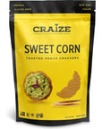 Craize Sweet Corn Crisps  Gluten Free Vegan Kosher Toasted Corn Crackers  6 pack 4 oz each