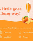 Jordans Skinny Mixes Sugar Free Peach Bellini Mix Flavored Cocktail Mixer for Drinks Peach Drink Flavoring for Cocktails  Mocktails Low Calorie Gluten Free Keto Friendly 32 Fl Oz 1 Pack