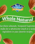 Blue Diamond Almonds Whole Natural Flavored Snack Nuts Single Serve Bags 15 Oz Tubes Pack of 12