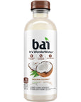 Bai Antioxidant Infused Water Beverage Molokai Coconut with Vitamin C and No Artificial Sweeteners 18 Fluid Ounce Bottle 12 Pack