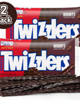 TWIZZLERS Twists HERSHEY'S Chocolate Flavored Chewy Candy 12 Ounce (Pack of 2)