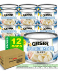 GEISHA Water Chestnuts Sliced 8OZ Pack of 12 Water Chestnuts  Kosher Certified  No Salt  Sugar added  Gluten FreeLess than 100 Calories per Container