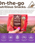 Munk Pack Soft Baked Protein Cookie | Plant Based & Vegan Snacks | Non-GMO Oatmeal Raisin Spice | Individually Wrapped Gluten Free Chewy Cookies | 12 Pack