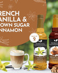 Syruvia Coffee Syrup Variety Pack  French Vanilla  Brown Sugar Cinnamon GlutenFree Kosher 254 fl oz Bottles  Enhance Your Coffee Experience with Premium Flavoring Syrups