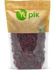 Yupik Organic Cranberries 22 lb NonGMO GlutenFree Kosher Vegan Sweetened Dried Fruits Fruity  Tart Plump  Chewy Source of Fiber Healthy Snacks Ideal for Baking  Topping