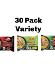 Pancit Canton Variety  3 Flavor Assortment 10 of each Citrus Kalamansi Chilimansi and Hot Chili  Pack of 30