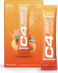 C4 Smart Energy Powder Stick Packs - Sugar Free Performance Fuel & Nootropic Brain Booster, Coffee Substitute or Alternative | Peach Mango - 14 Count