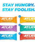 Atlas Protein Bar, 20g Protein, 1g Sugar, Clean Ingredients, Gluten Free (Whey Variety, 12 Count (Pack of 1))