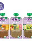 Plum Organics Mighty Food Group Blend Organic Baby Food Meals [12+ Months] Variety Pack 4 Ounce Pouch (Pack Of 18) Packaging May Vary