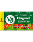 V8 Original 100 Vegetable Juice 55 fl oz Can 8 Pack