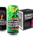 Bored  Thirsty Ionized Alkaline Water with Electrolytes  Trace Minerals for a Smooth Taste Limited Edition Art Collabs 100 Recyclable 16 Fl Oz Aluminum Cans 4 Pack Stop Single Use Plastic