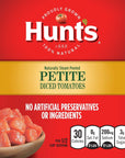 Hunts Petite Diced Tomatoes 145 oz 12 Pack