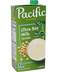 Pacific Foods Original Ultra Soy Milk Plant Based Milk 32 oz Carton