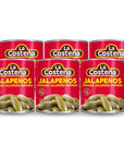 La Costeña Whole Pickled Jalapeño Peppers  Pickled Green Hot Jalapeños  Restaurant Size 573 Lb Can Pack of 6