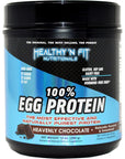 Healthy N Fit 100% EGG PROTEIN- Chocolate (12oz): 100% Egg White Protein PLUS Natural Peptides. Naturally Sweetened, Zero Carb, Keto, Paleo Friendly