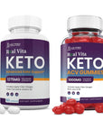 Real Vita Keto ACV Gummies 1000MG + Keto ACV Pills 1275MG