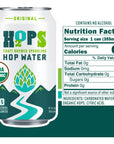 H2OPS Sparkling Hop Water  Original 12 Pack  Zero Calorie NA Beer Craft Brewed Premium Organic Hops Lightly Carbonated Hop Tea Gluten Free Unsweetened Non Alcoholic drinks