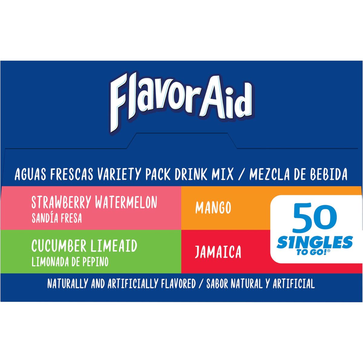 Flavor Aid Aguas Frescas Singles To Go Variety Pack Powdered Drink Mix 1 Box 50 Single Servings