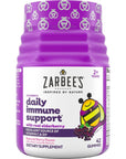 Zarbee's Elderberry Gummies for Kids with Vitamin C; Zinc & Elderberry; Daily Childrens Immune Support Vitamins Gummy Children Ages 2 and Up; Natural Berry Flavor; 42 Count